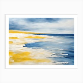 Abstract Yellow Sand Art Print