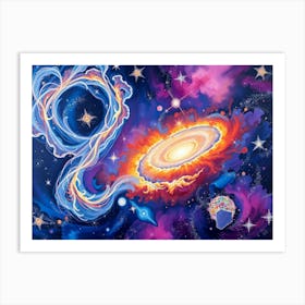 Flux Schnell A Majestic Bold Acrylic Painting Of A Cosmic Scen 2 1 Poster