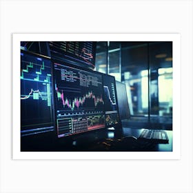 Stock Market Stock Videos & Royalty-Free Footage 1 Art Print