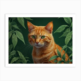 Orange Tabby Cat Art Print