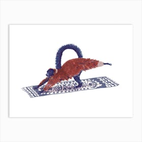Lemur Plank - Animal Yoga Art Print