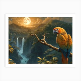 Parrot In The Jungle 2 Art Print