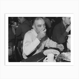 Untitled Photo, Possibly Related To Workmen At Shasta Dam Eating Dinner At The Commissary, Shasta County Art Print