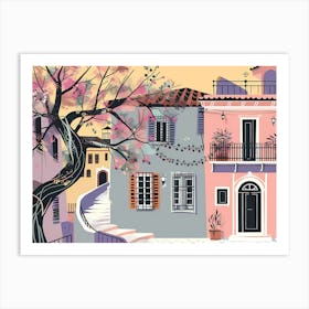 Beautiful day in Athen Greece Art Print