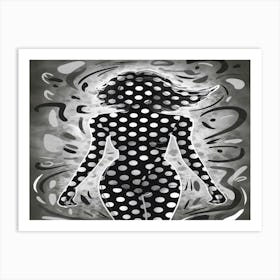 Abstract Polka Dot Woman Art Print