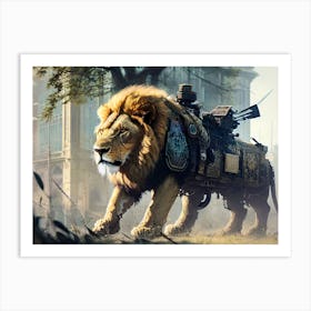 Steampunk Lion Art Print