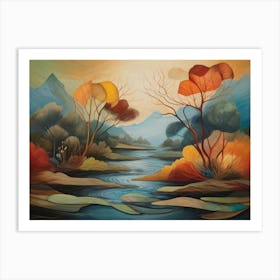 Autumn River 5 Art Print