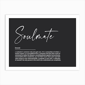 Soulmate Definition Art Print Art Print