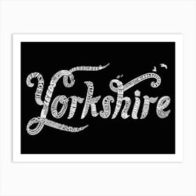 Yorkshire Typographic Art Print