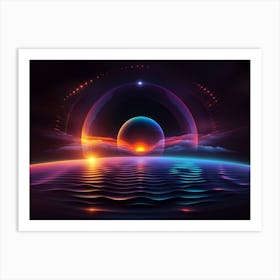 Psychedelic Sunrise Art Print