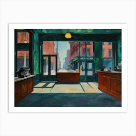 Contemporary Artwork Inspired By Edward Hopper 3 Art Print