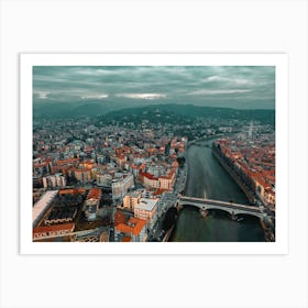 Verona, Italy. Aerial cityscape Art Print Art Print