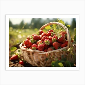 Basket Of Strawberries 7 Art Print