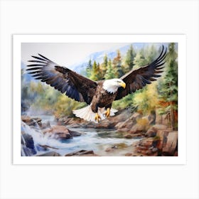 Bald Eagle - Watercolor style Art Print