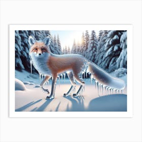 Frozen Fox Art Print