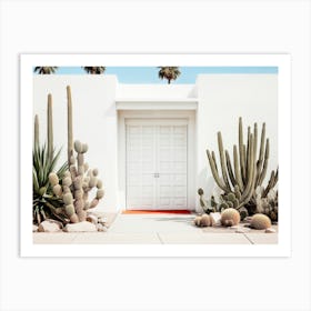 California Dreaming - White Mid-Century Modern House Art Print