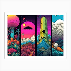 Psychedelic Landscapes Art Print