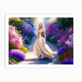 Barefoot In The Garden Art Print