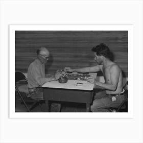Twin Falls, Idaho, Fsa (Farm Security Administration) Farm Workers Camp, Japanese Farm Workers Play Game Of 1 Art Print