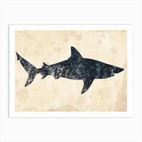 Greenland Shark Silhouette 1 Art Print