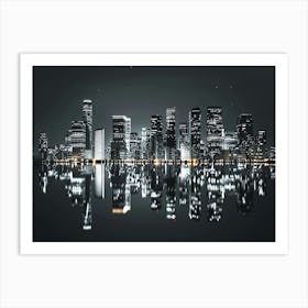 Cityscape At Night 3 Art Print