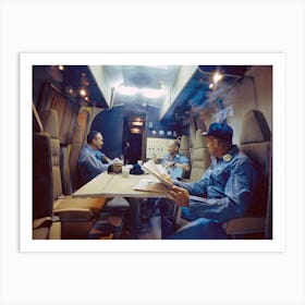 Apollo 11 Astronauts Inside View Of Mobile Quarantine Facility Art Print