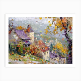 Autumn Village Art Print