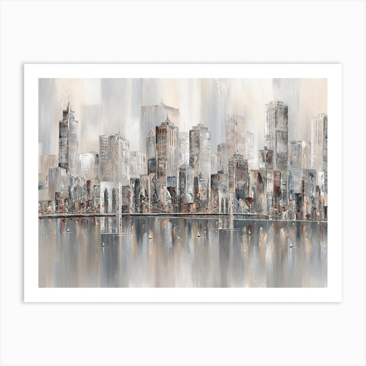 Extra Large Illusions, New York Skyline Art Print - 105x140cm