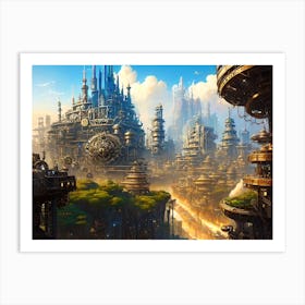 Futuristic City 18 Art Print