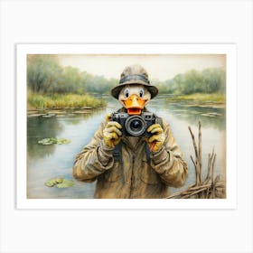 Donald Duck Photographer Art Print