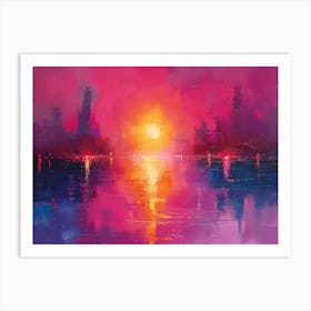 Sunset Cityscape Art Print