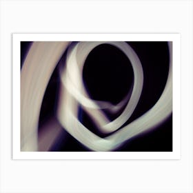 Glowing Abstract Curved Lines 9 Art Print