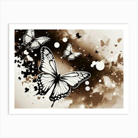 Butterfly Wallpaper 28 Art Print