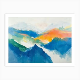 Abstract Mountain Painting 5 Art Print