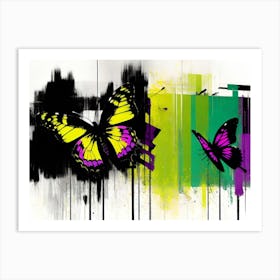 Butterfly Splatter Painting 2 Art Print