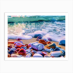 Colorful Rocks On The Beach Art Print