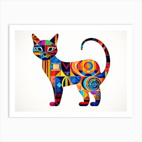 Abstract Cat Art Print