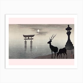 Landscape With Torii And Deer (1900–1910), Ohara Koson Art Print