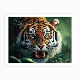 Tiger In The Jungle 4 Art Print