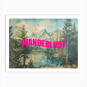  Pink Wanderlust Poster Vintage Retro Woods 3 Art Print