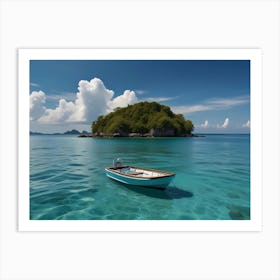 Boat In The Sea Art Print