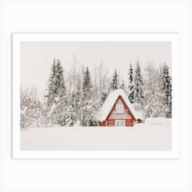 Cabin In The Forest Art Print