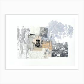 Grey Flower Art Print