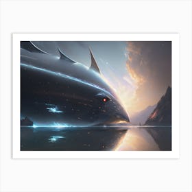 Galactic Whale Art Print