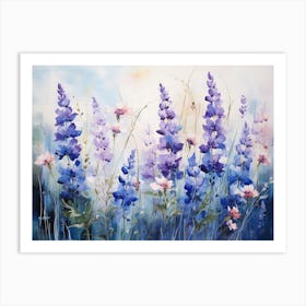 Blue Lupines Art Print