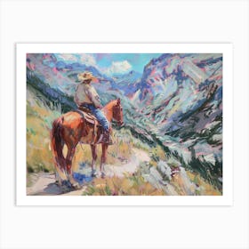 Cowboy In Sierra Nevada 3 Art Print