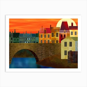 Bridge Over River Art Print