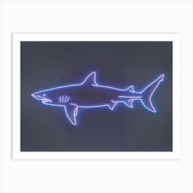 Neon White Tip Reef Shark 2 Art Print