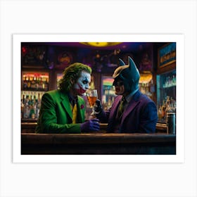 Joker And Batman 3 Art Print