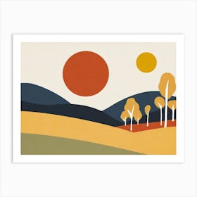 Landscape With Trees 1 Art Print